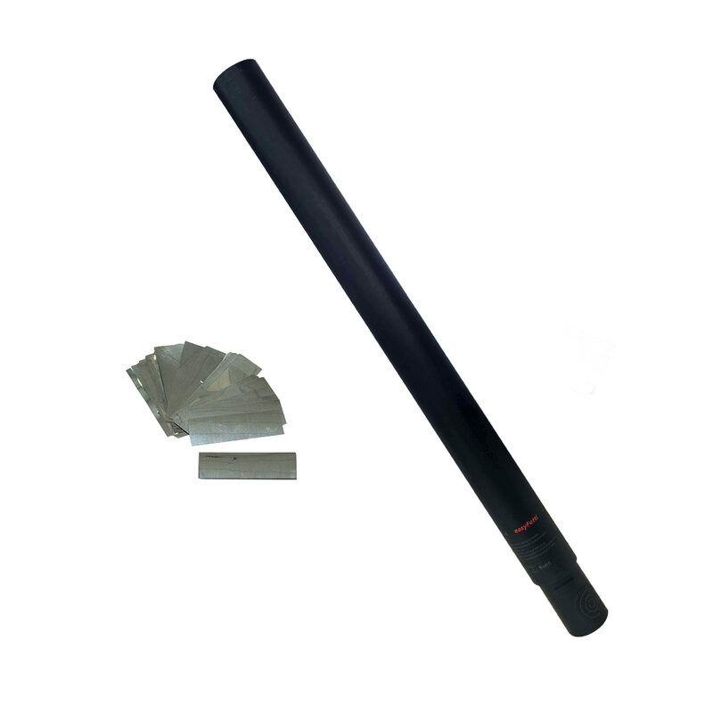 easyFetti cannon metallic silver confetti 55*17mm