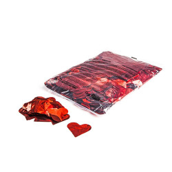 Metallic confetti hearts - Red