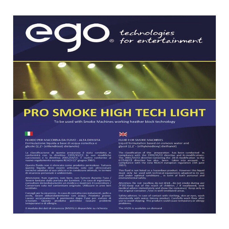 AUDIO EFFETTI – PRO SMOKE FLUID – HI TECH LIGHT