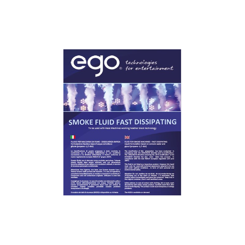 AUDIO EFFETTI - SMOKE FLUID - FAST DISSIPATING 