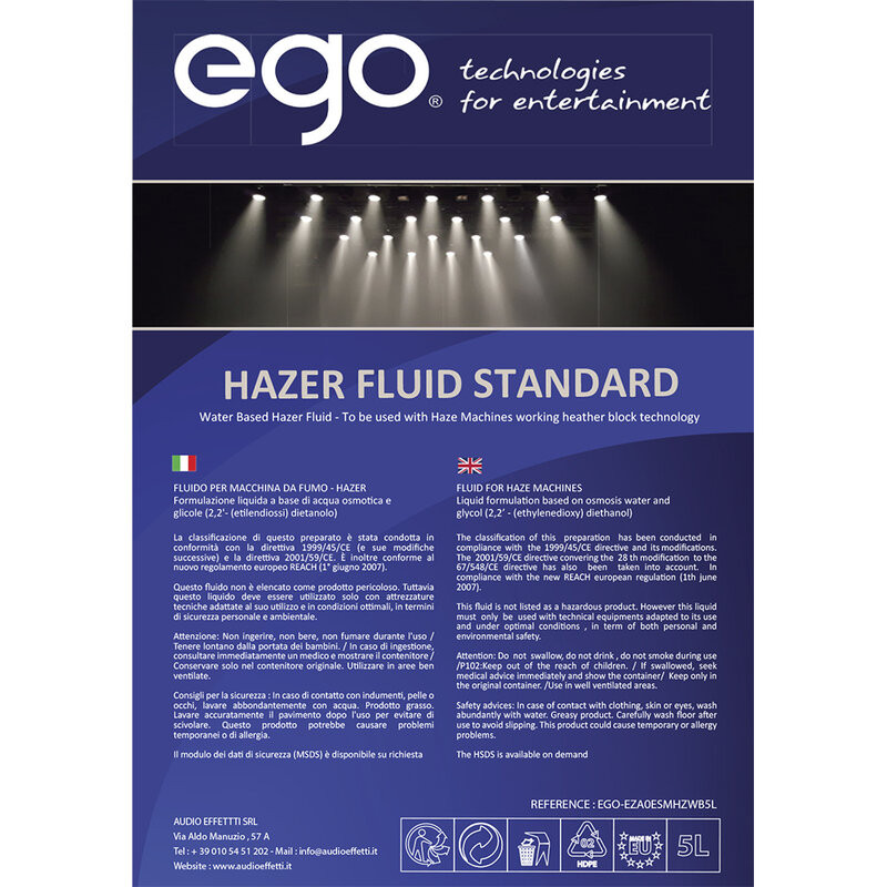 EGO - HAZER FLUID - STANDARD - WATER BAS