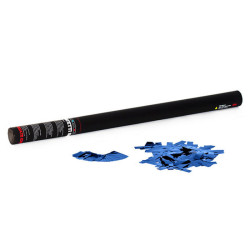 Handheld Cannon 80 cm metallic confetti - blue