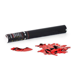 Handheld Cannon 50 cm metallic confetti - Red